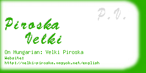 piroska velki business card